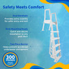 Deluxe Heavy-Duty Deck Mount Above Ground Pool Ladder-NE1175