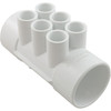 Waterway Plastics Manifold, 2" S X 2" S (6) 1/2" S Ports - 672-4110