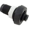 Waterway Plastics Spa Drain/Fill Valve, 1"S, Black - 640-2001