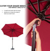 10 FT Patio Umbrella with Push Button Tilt, Polyester Canopy