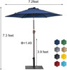 10 FT Patio Umbrella with Push Button Tilt, Polyester Canopy