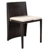 3 Piece Wicker Patio Cushioned Outdoor Chair and Table Set