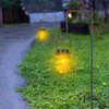 4 Piece 32" To 62" Adjustable Outdoor Garden Hooks And 4 Piece Outdoor Hanging Jar Light With 20 LEDs
