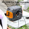 Flashfish Portable Power Station With 18V/100W Foldable Solar Panel, 292Wh 80000mAh Solar Generator Backup Power 