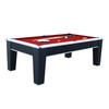 Mirage - 7.5-ft Pool Table - Black and Silver with Dark Red Felt (BG5033)