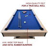 Excalibur - 7-ft Pool Table - Driftwood Finish with Blue Felt 