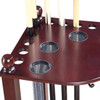 Billiard Corner Floor Cue Rack - 28" - Walnut or Mahogany