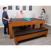 Sherwood 7-ft Air Hockey Table Combo Set with Benches