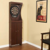 Outlaw Bristle Dartboard w/ 81" Free-Standing Cabinet - Cherry Finish