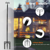  Outdoor String Light Poles with Top Arc Hook and 5-Prong Base - 2 Pack