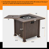 Square Fire Pit Table with Lid and Lava Rocks - 32"