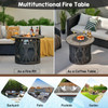 Fire Pit Table with Fire Glasses and PVC Cover, 32"