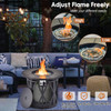 Fire Pit Table with Fire Glasses and PVC Cover, 32"