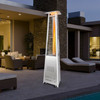 Stainless Steel Pyramid Patio Heater With Wheels, 42,000 BTU 