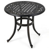24" Patio Side Table with Adjustable Footpads