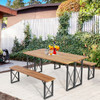 6-Person Outdoor Patio Dining Table Set with 2 Inch Umbrella Hole