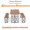 6-Person Outdoor Patio Dining Table Set with 2 Inch Umbrella Hole