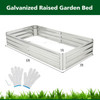 Metal Galvanized Raised Garden Bed with Open-Ended Base