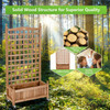 50" Wood Planter Box with Trellis