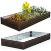 Large Outdoor Metal Planter Box, 8' x 4' x 1'