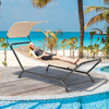 Hanging Chaise Lounge Chair with Canopy, Cushion Pillow and Storage Bag
