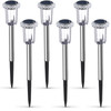 Outdoor Solar Pathway Lights, White, Set of 12 