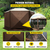 12' x 12' ft Camping Gazebo Tent with Mesh Windows, Portable Carry Bag & Stakes