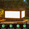 Solar Cap Light, Solar Powered Fence Light with Cool White, Warm Light, LED Lighting, 12 x 12 x 7.87 in.