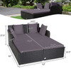 Rattan Daybed with Upholstered Cushion