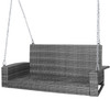 2-Person Wicker Hanging Porch Swing Bench