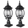 2 PCs Dusk to Dawn Outdoor Lamp Post Light Fixture 20.87in Pole Pier Mount