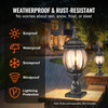 2 PCs Dusk to Dawn Outdoor Lamp Post Light Fixture 20.87in Pole Pier Mount