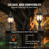 2 PCs Dusk to Dawn Outdoor Lamp Post Light Fixture 20.87in Pole Pier Mount