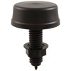 Air Button, Mushroom, 13/16"hs, 2-1/4"fd, Thd, Black