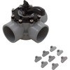 Diverter Valve, CMP 3-Way, 2"s x 2-1/2"sp, Gray, PVC