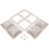 POOL FRAME & GRATE 18" X 18" ( 2011 )  - WHITE