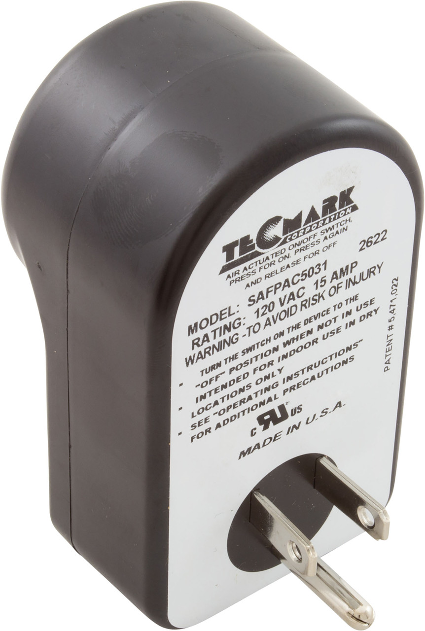 Tecmark Corporation On/Off Switch, Wall Mount, 15A, 120V - SAFPAC31