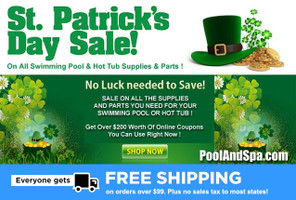 St. Patrick's Day Deals On Pool And Hot Tub Supplies