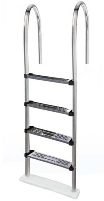 Premium Deck Mount Stainless Steel Ladder - For Above Ground Pools