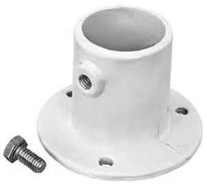 Perma-Cast 1.5" White Aluminum Deck Anchor Flange, 3 Hole  PF-2115-L