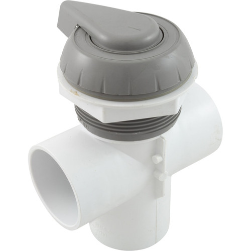 Waterway Plastics 2" Notched Top Access Div Valve, Gray - 600-3067