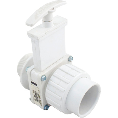 Valterra Products 1-1/2" Mpt X S(Un) Single Union Valve, Pvc-White - 6124