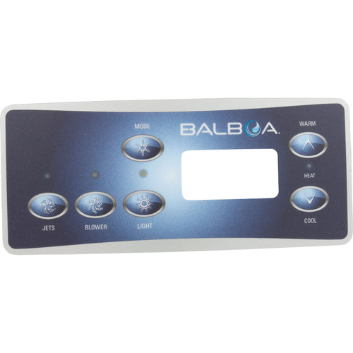 Balboa Water Group Overlay,Std Panel,Lcd(1 Pump,Blower,Light)(51057) - 10328