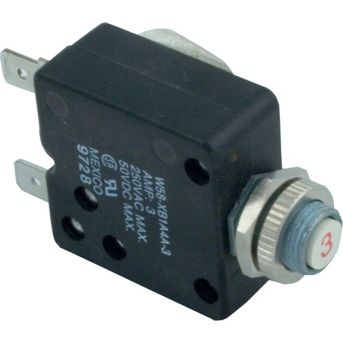 Generic Circuit Breaker, Panel Mount, 3A, 120V -