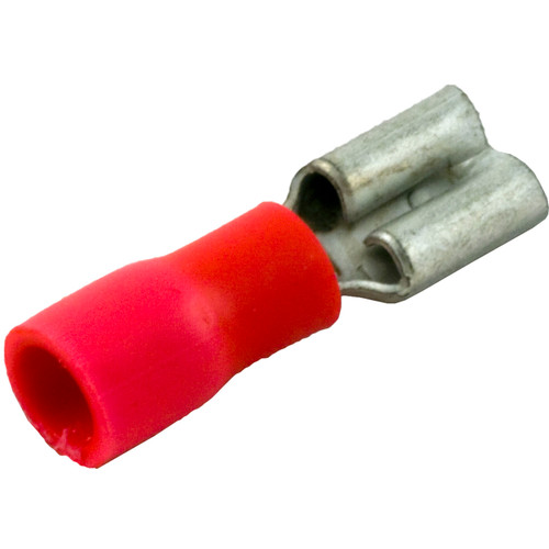 Generic Female Disconnect, Red 22-18Awg, .187" Tab (Pkg 25) -