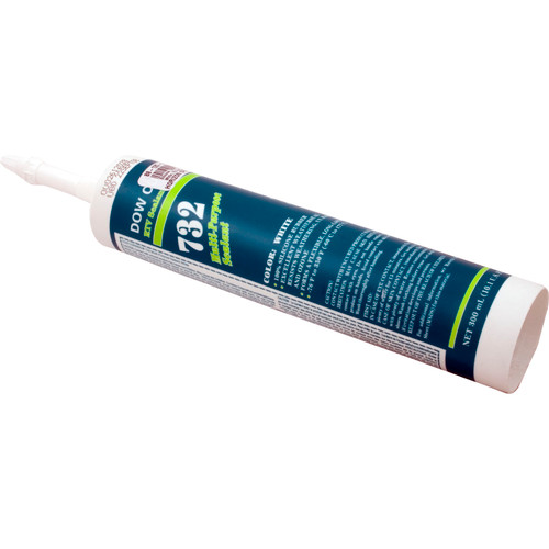 DOW Corning Silicone, Dow 732, White, 10.1Oz Cartridge - DC-732-WHT-10.3