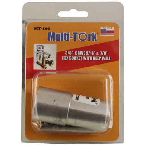 Multi-Tork Socket, Double-Hex,Back-To-Back,9/16" & 7/8",W/1.48"Well - MT-100