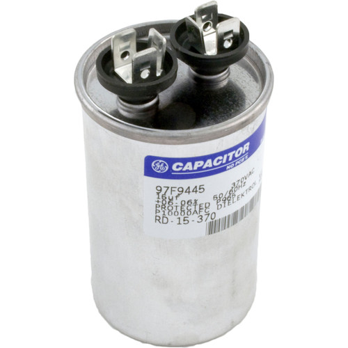 Essex Group Run Capacitor, 15Mfd, 370Vac 1-3/4"X2-7/8" - RD-15-370
