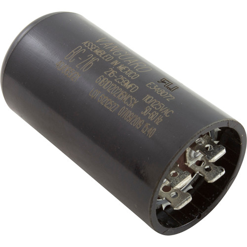 Essex Group Start Capacitor, 216-259 Mfd, 125Vac 1-7/16"X2-3/4" - BC-216