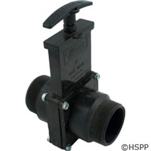 Valterra Products 2" Valve, Mipt X Mipt, Abs Black - 7204